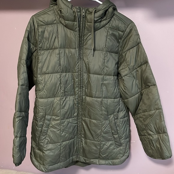 Gap Women’s Recycled Puffer - XS Petite - Olive Green - Picture 3 of 3